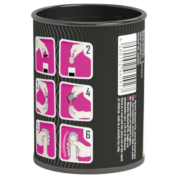 Mystim MasturbaTIN vīriešu masturbators ar viļņotu tekstūru balts