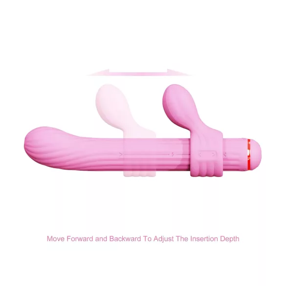 Magic Stick - vibrators, maināmi uzgaļi (rozā)