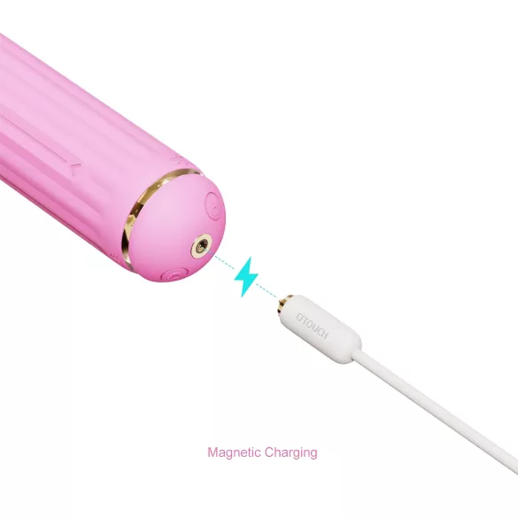 Magic Stick - vibrators, maināmi uzgaļi (rozā)