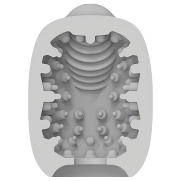 VIBEGGS vibrējošā ola masturbators ar pumpiņām balta