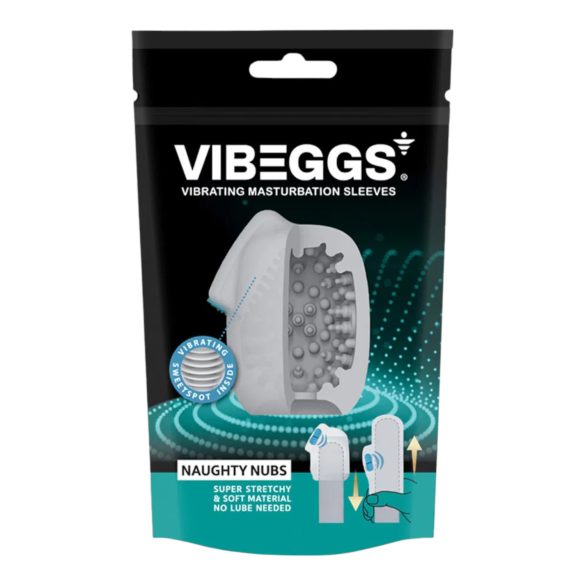 VIBEGGS vibrējošā ola masturbators ar pumpiņām balta