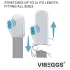 VIBEGGS Blow Misty - vibrējoša olu masturbators (balts)