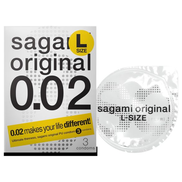 Sagami Original 0,02 L - prezervatīvs 58mm 3 gab.