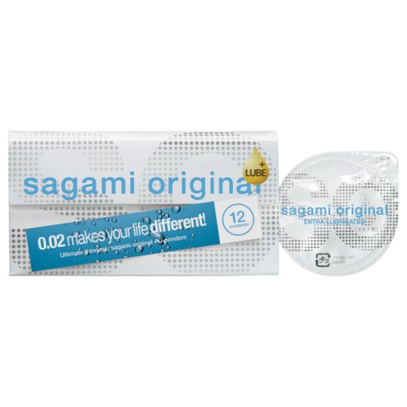 Sagami Original - papildu lubrikācijas prezervatīvi - 55mm (12gb)