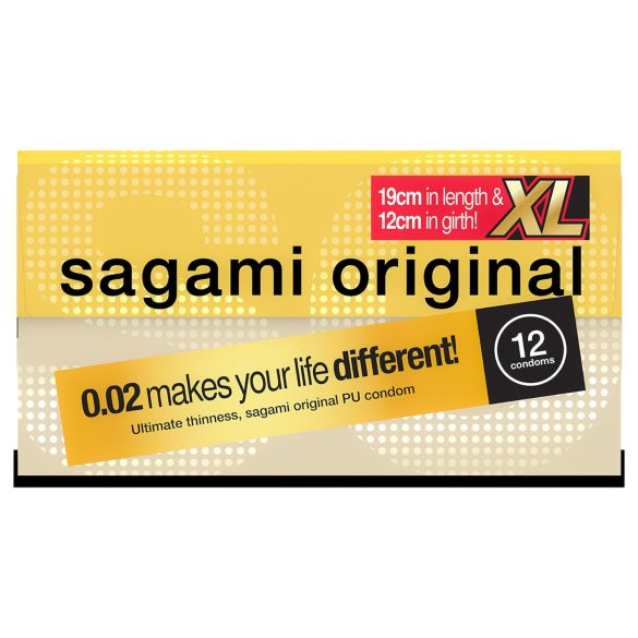 Sagami Original 0,02 XL - prezervatīvi 61mm 12 gab.