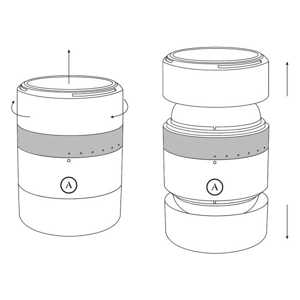 Arcwave Voy - masturbators vīriešiem ar spiediena un rotācijas funkciju melns