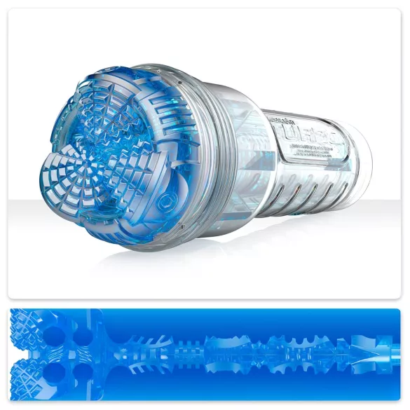 Fleshlight Turbo Core - masturbators ar vaku efektu zilā krāsā