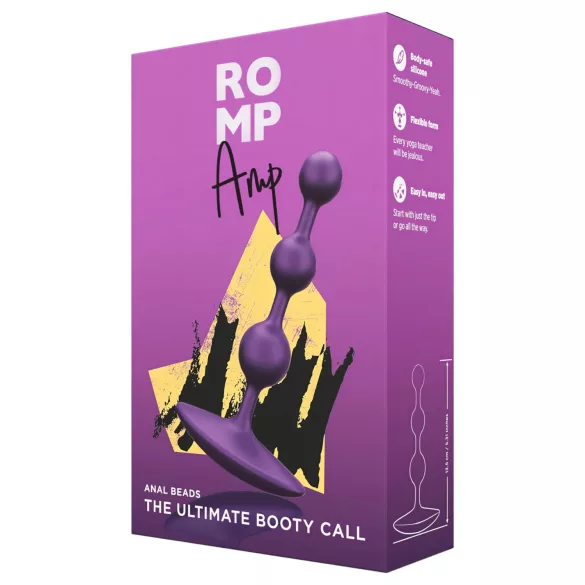 ROMP Amp - anālais dildo ar bumbiņām violets