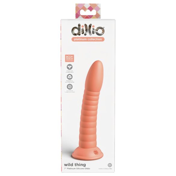 Dillio Wild Thing - rievots dildo (19cm) - oranžs