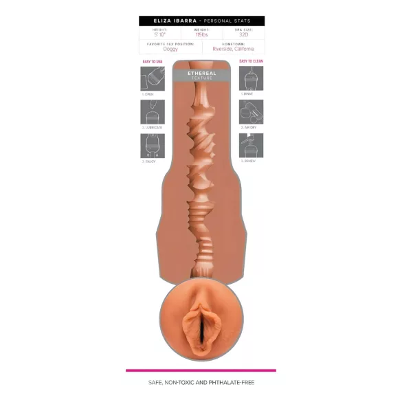 Fleshlight Eliza Ibarra Ethereal - reālistiska mākslīgā vagina (dabiska)