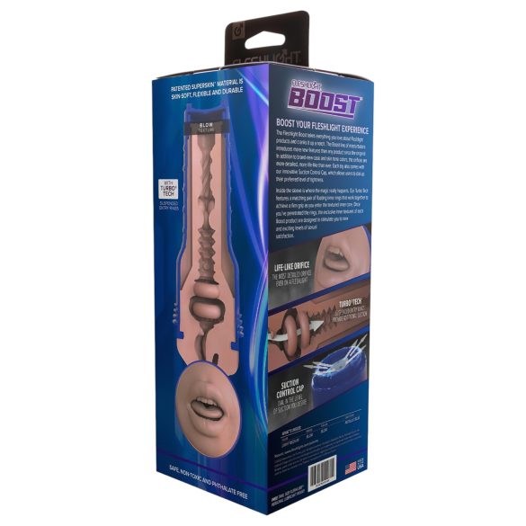 Fleshlight Boost Blow - mutes masturbators ar realistisku dizainu naturāls