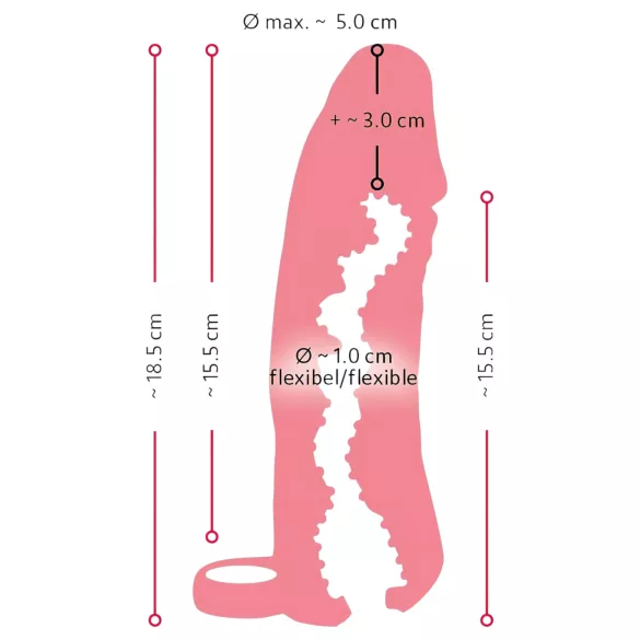 Nature Skin - dzimumlocekļa uzmava un mākslīgā maksts 18cm naturāla krāsa