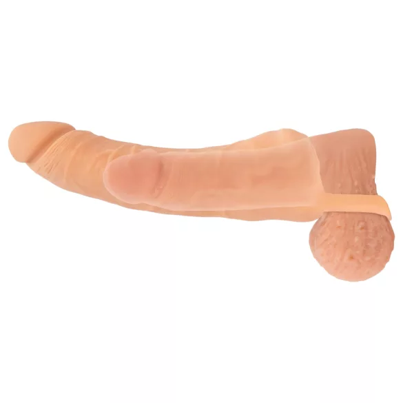 Nature Skin - 2in1 mākslīgā maksts un dzimumlocekļa uzmava 23 cm naturāls