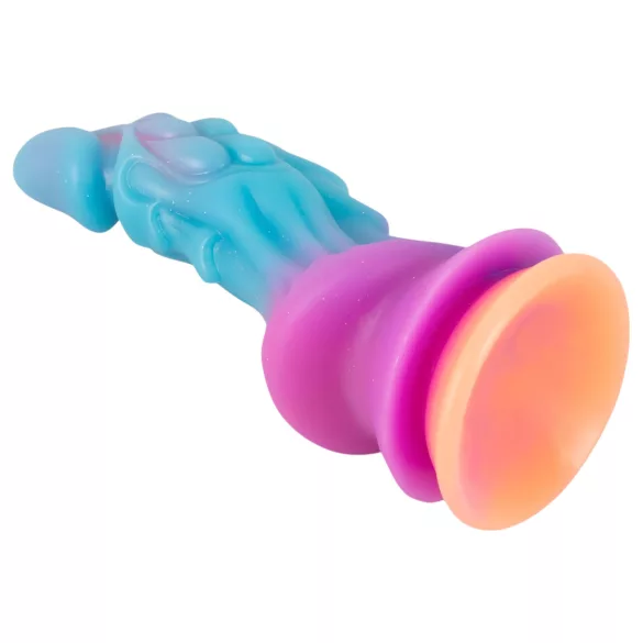 Beasty Cocks - silikona dildo ar citplanētiešu dizainu zils/oranžs