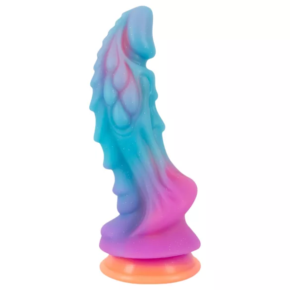 Beasty Cocks - silikona dildo ar citplanētiešu dizainu zils/oranžs
