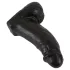Realistixxx dildo ar sēkliniekiem 22 cm melns
