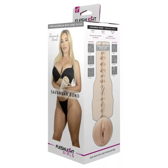 Fleshlight masturbators sievietēm, naturāla imitācija, ādas krāsa
