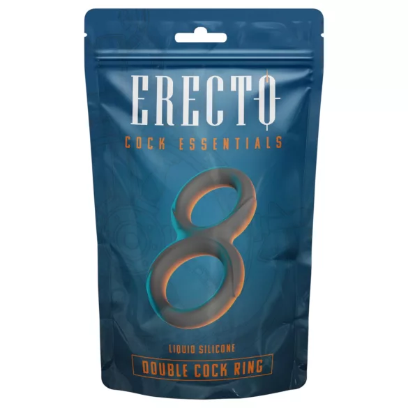Erecto - dubultā dzimumlocekļa gredzens melns