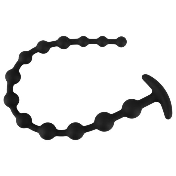 Black Velvets - anālais dildo ar bumbiņām melns