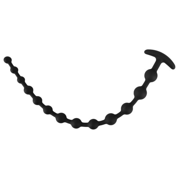 Black Velvets - anālais dildo ar bumbiņām melns