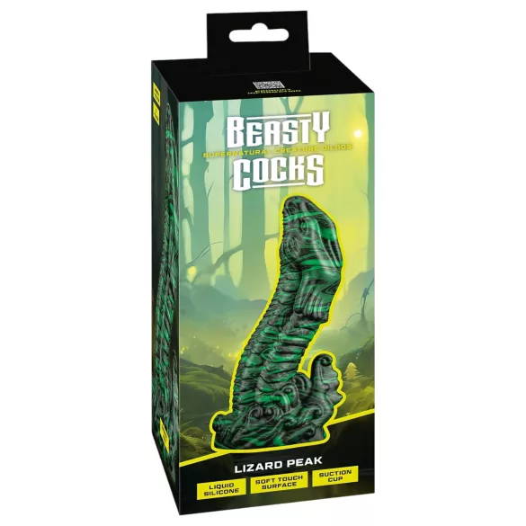 Beasty Cocks dildo dzimumlocekļa forma zaļš-melns