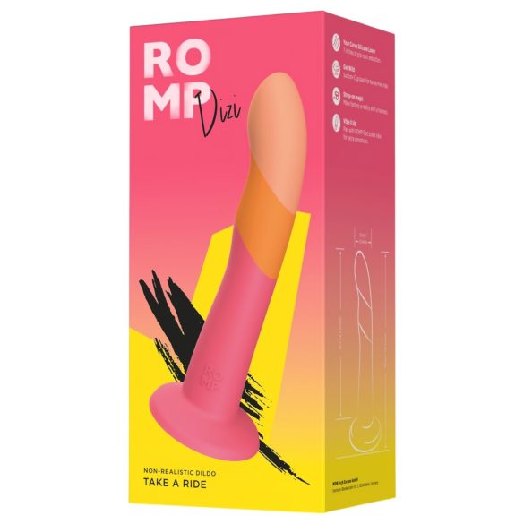 ROMP Dizi - silikona dildo elastīgs rozā-oranžs