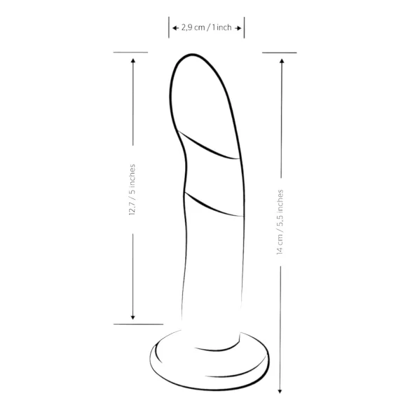 ROMP Piccolo - silikona dildo elastīgs zils-violets