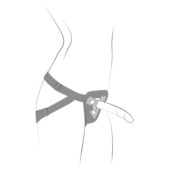 ROMP Piccolo - strap-on komplekts iesācējiem melns-zils