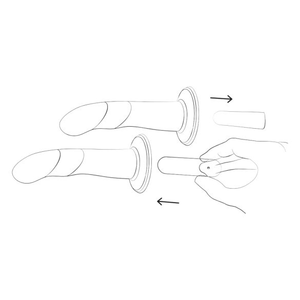 ROMP Piccolo - strap-on komplekts iesācējiem melns-zils