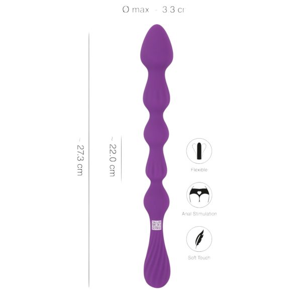 You2Toys - anālais dildo ar bumbiņām, elastīgs, violets