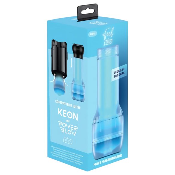 Kiiroo Feel Glow - spīdoša mākslīgā maksts - PowerBlow savietojama (balta)