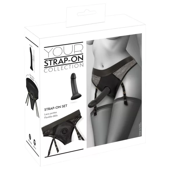 You2Toys - strap-on dildo ar apakšveļu melns