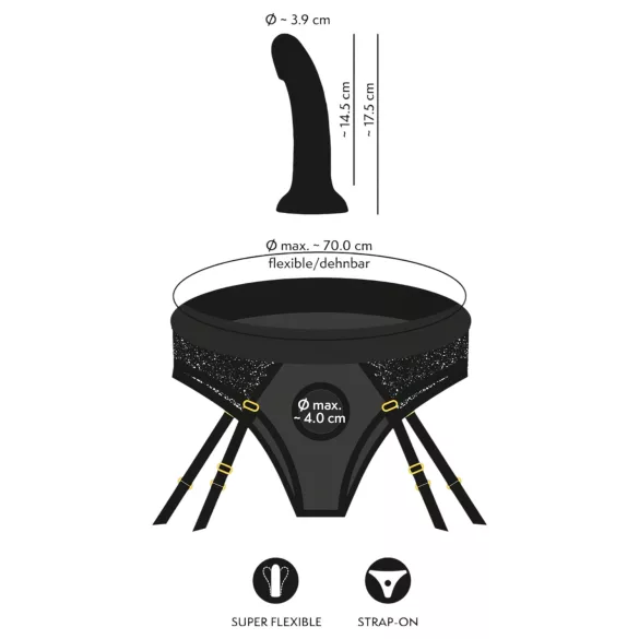 You2Toys - strap-on dildo ar apakšveļu melns