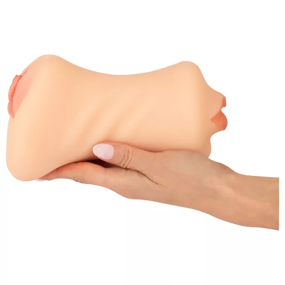 Nature Skin masturbators - maksts un mutes imitācija, dabiska krāsa