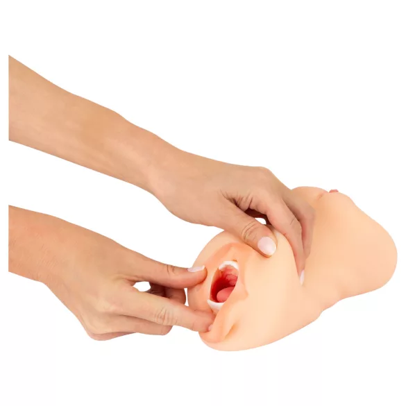 Nature Skin masturbators - maksts un mutes imitācija, dabiska krāsa