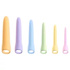   You2Toys Six in a Row 2.0 - 6 daļīga silikona dildo un dilatoru komplekts (krāsains)