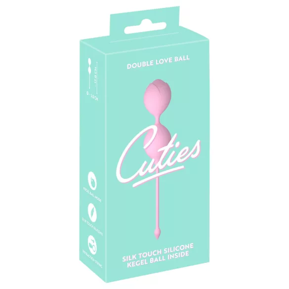 Cuties - dubultās silikona geišas bumbiņas (rozā)