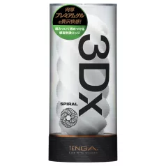 TENGA 3Dx Spiral - spirālveida raksta masturbators (balts)