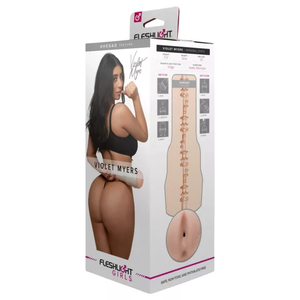 Fleshlight Girls Violet Myers Ahegao - reālistisks anālās atveres masturbators (ādas krāsā)