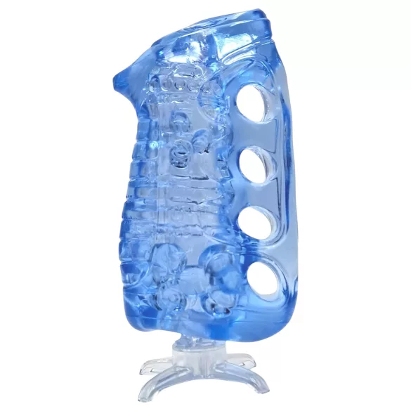 Fleshlight Fleshskins Grip Blue Ice - abos galos atvērts masturbators (zils)