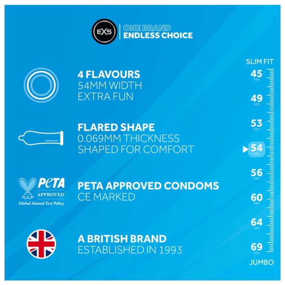 EXS prezervatīvi dažādas garšas 12 gab