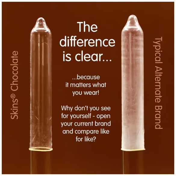 Skins - prezervatīvi ar šokolādes garšu 8 gab.