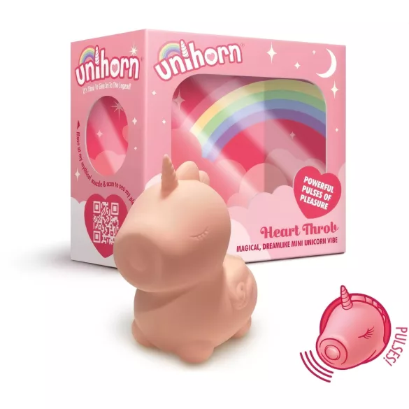 Unihorn Heart Throb - uzlādējams klitora vibrators unikorna formā rozā