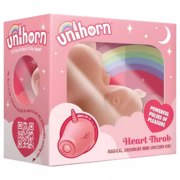 Unihorn Heart Throb - uzlādējams klitora vibrators unikorna formā rozā
