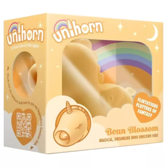 Unihorn Bean Blossom - uzlādējams klitora vibrators dzeltenā krāsā