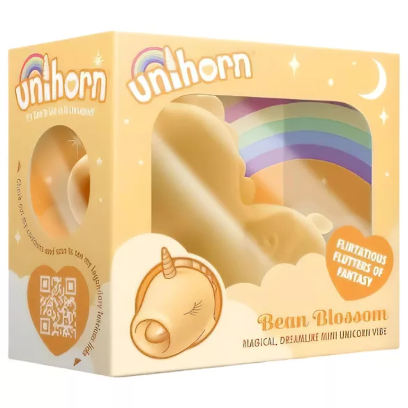 Unihorn Bean Blossom - uzlādējams klitora vibrators dzeltenā krāsā