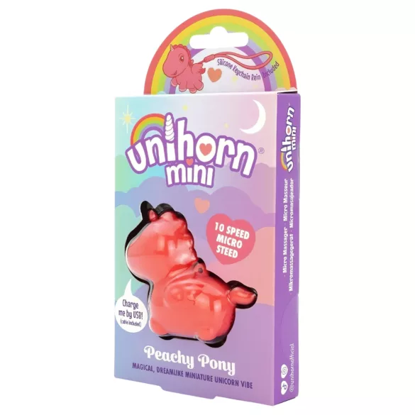 Unihorn - mini klitora stimulējošs vibrators (persiku krāsas)