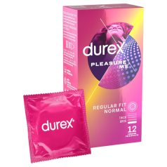 Durex prezervatīvi Pleasure Me, rievoti, punkti, 12 gab.