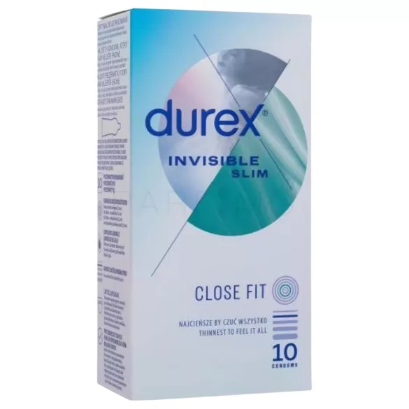 Durex Invisible Slim - prezervatīvi īpaši plāni 10 gab