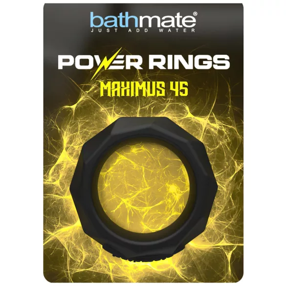 Bathmate Maximus 45 - silikona dzimumlocekļa gredzens (melns)